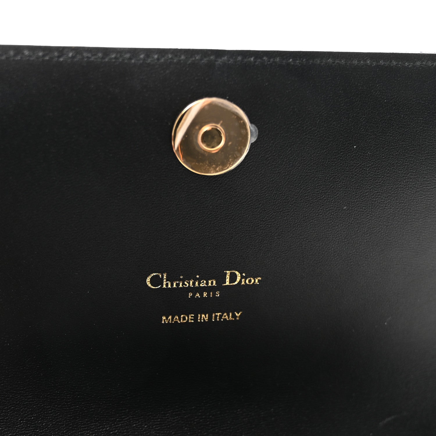 Lambskin Crystal Macrocannage Caro Pouch With Chain Black