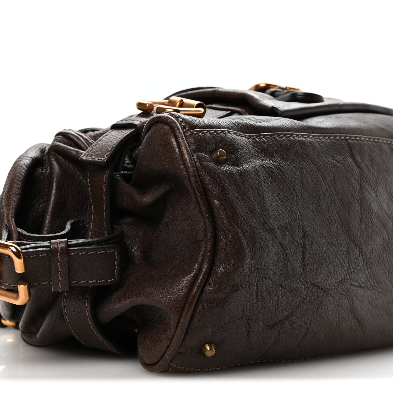 Calfskin Paddington Front Pocket Tote Chocolate