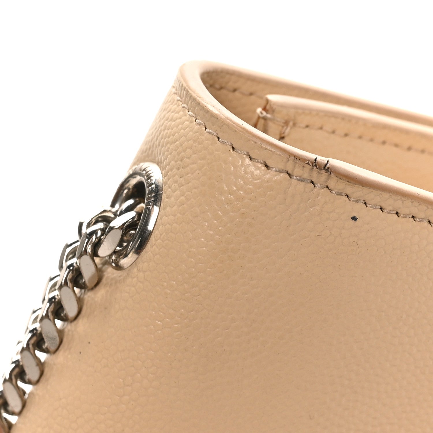 Grain De Poudre Medium Monogram Kate Satchel Sable Beige