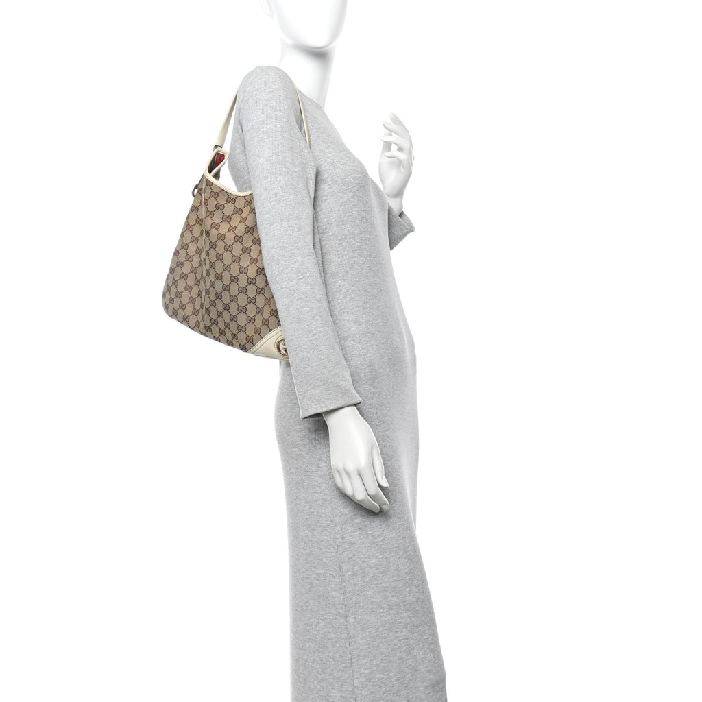 Monogram Medium New Britt Hobo Off White