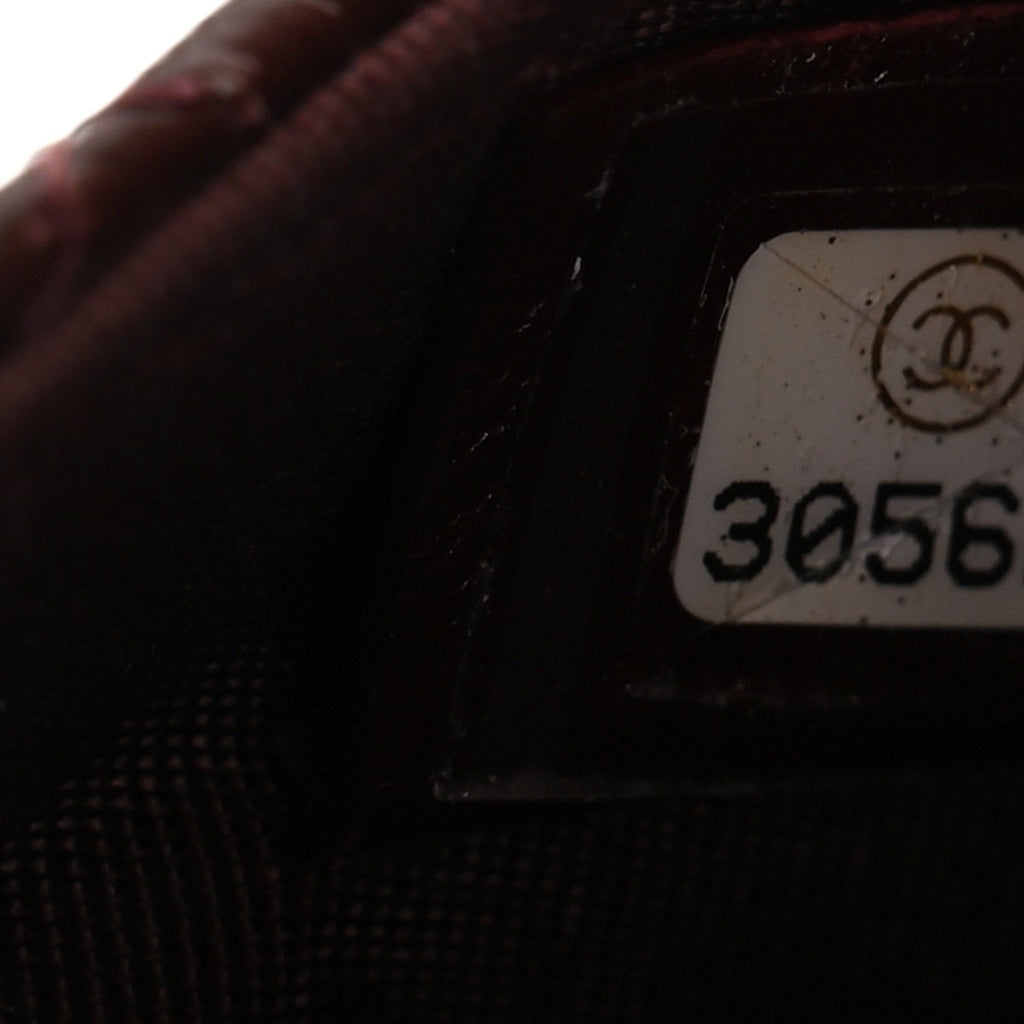 Shiny Aged Calfskin Quilted Waist Belt Bag Burgundy
