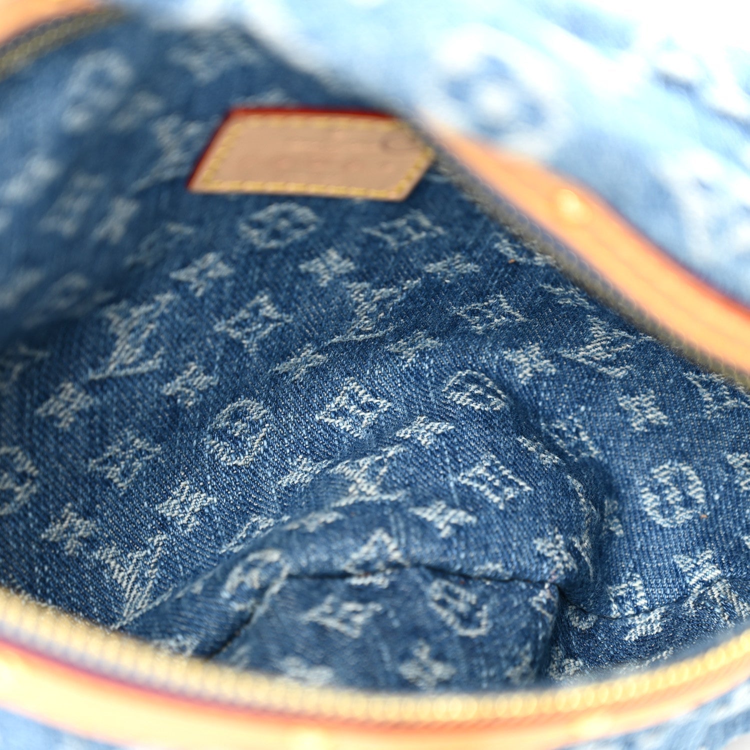 Monogram Denim High Rise Bumbag Blue