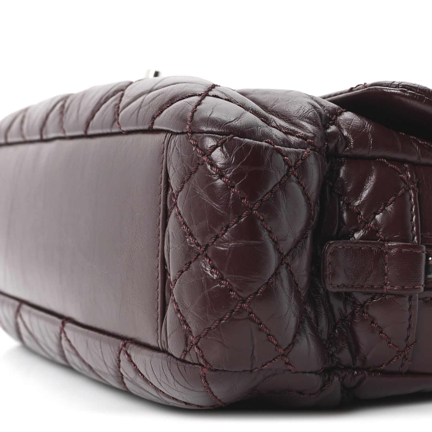 Aged Calfskin Medium New Portobello Flap Burgundy