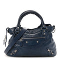 Agneau Giant 12 Silver Hardware Town Bleu Mineral