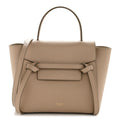 Grained Calfskin Nano Belt Bag Light Taupe