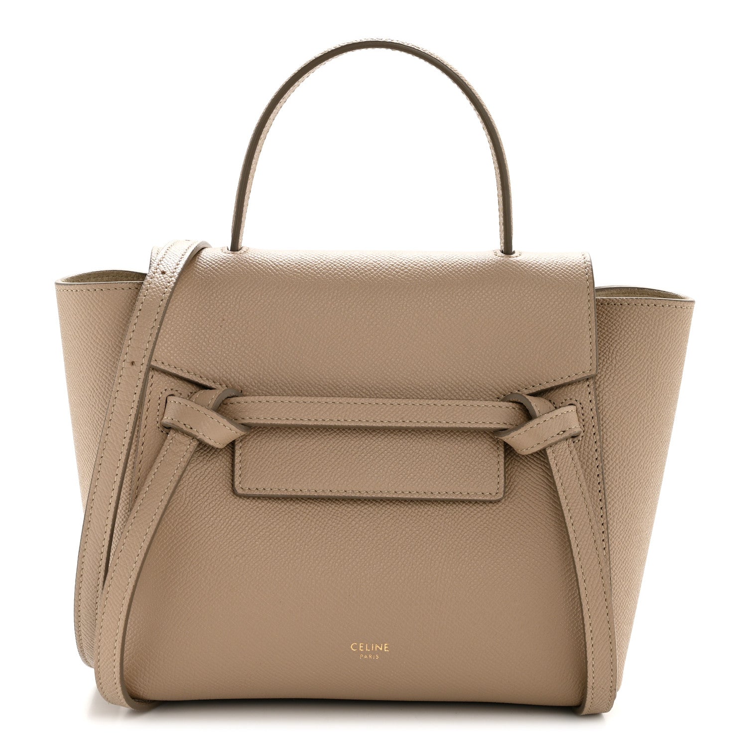 Grained Calfskin Nano Belt Bag Light Taupe