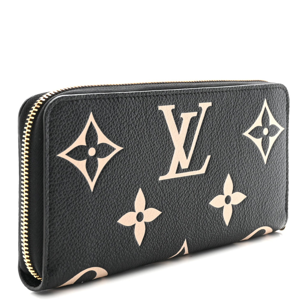 Empreinte Monogram Giant Zippy Wallet Black Beige
