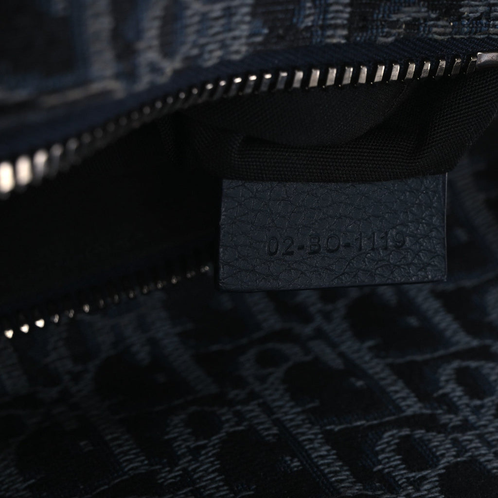 Oblique Mens Saddle Bag Black Blue