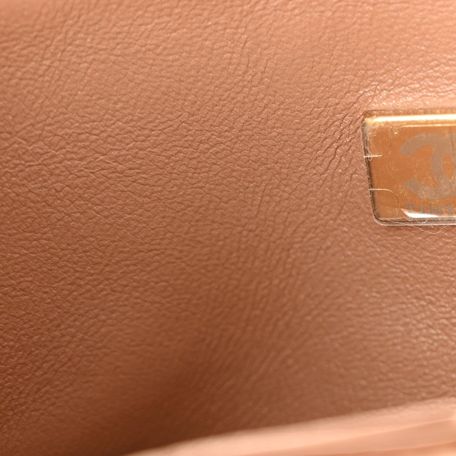 Lambskin Quilted Small Double Flap Brown