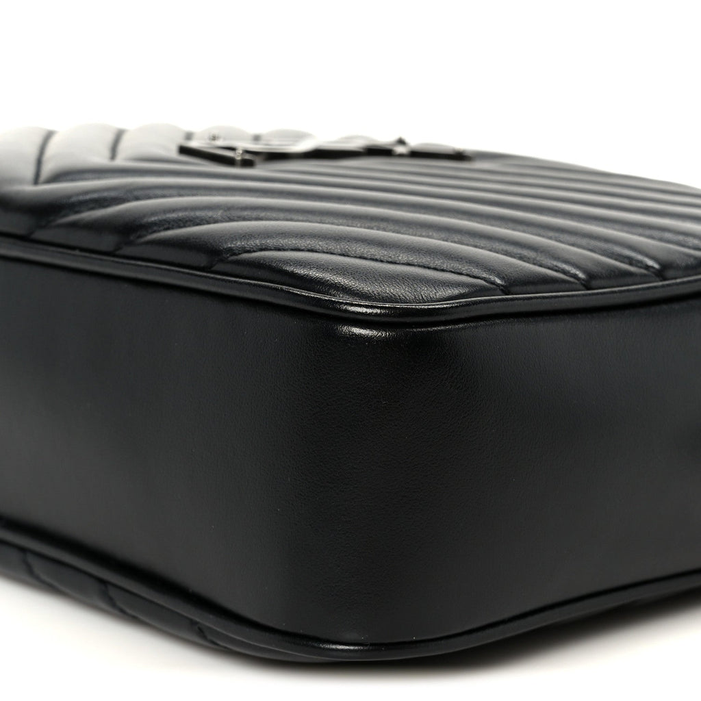Calfskin Matelasse Monogram Lou Camera Bag Black