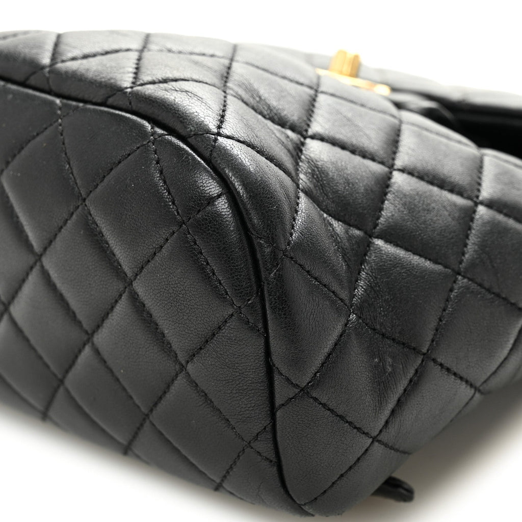 Calfskin Quilted Mini Urban Spirit Backpack Black