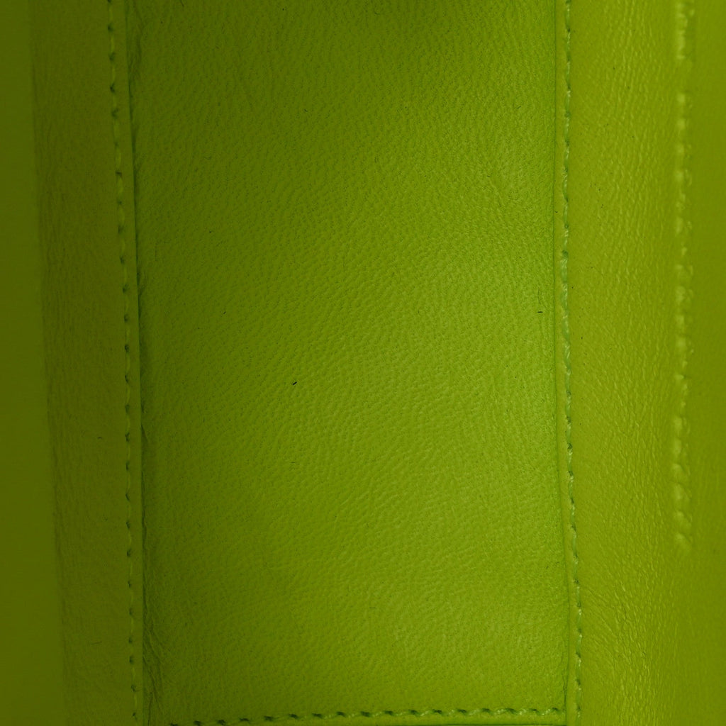Grained Calfskin Embossed Car Camera Bag Yellow Fluo Black