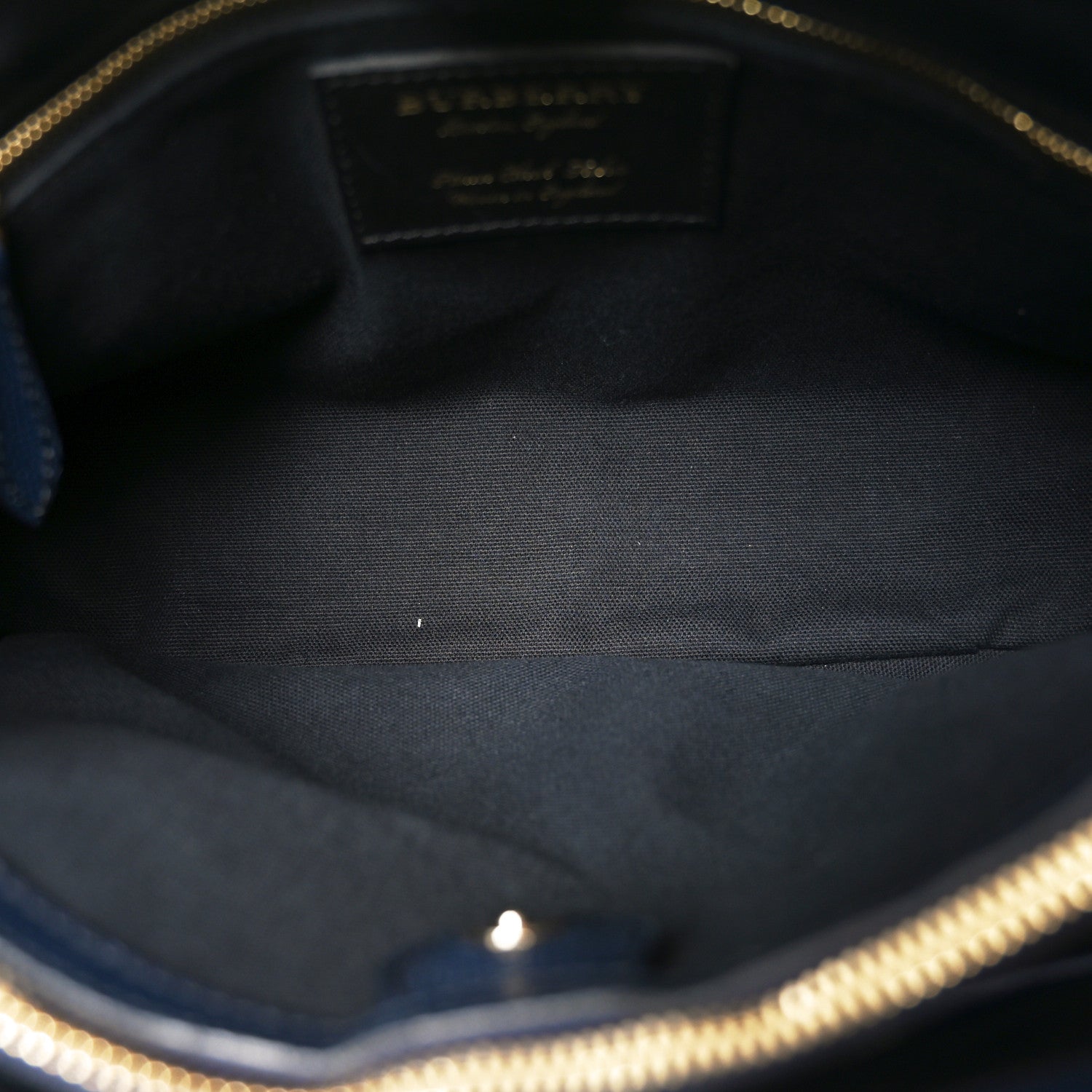 Derby Calfskin House Check Medium Banner Tote Ink Blue