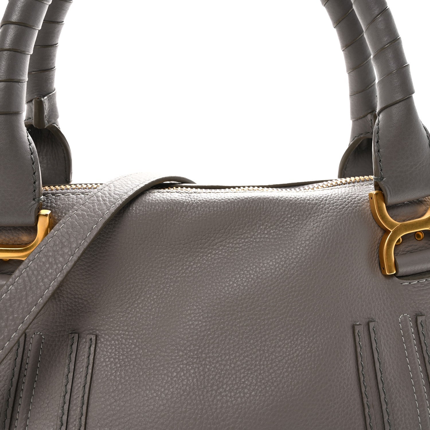 Calfskin Medium Marcie Satchel Cashmere Grey