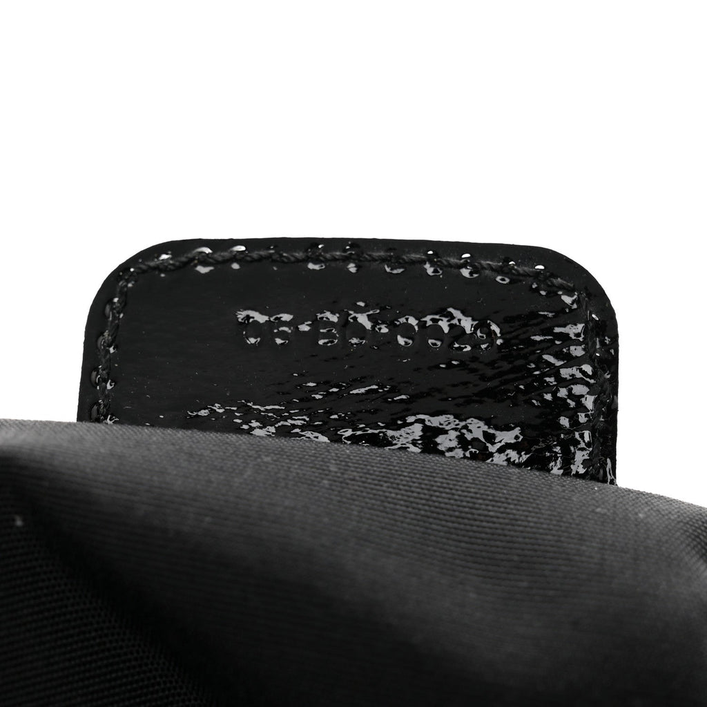 Patent Lambskin Cannage Rendezvous Flap Black