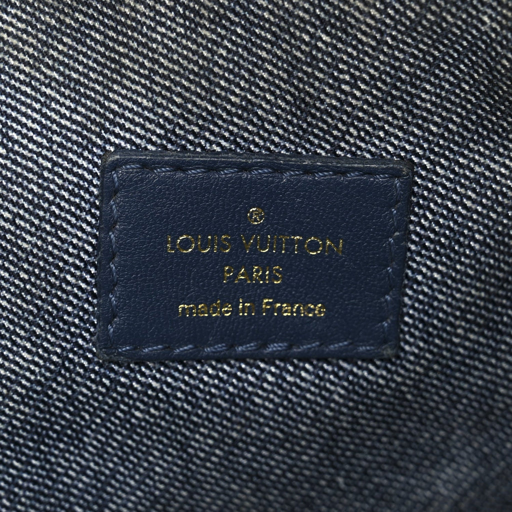 Lambskin Embossed Monogram Coussin PM Denim Blue