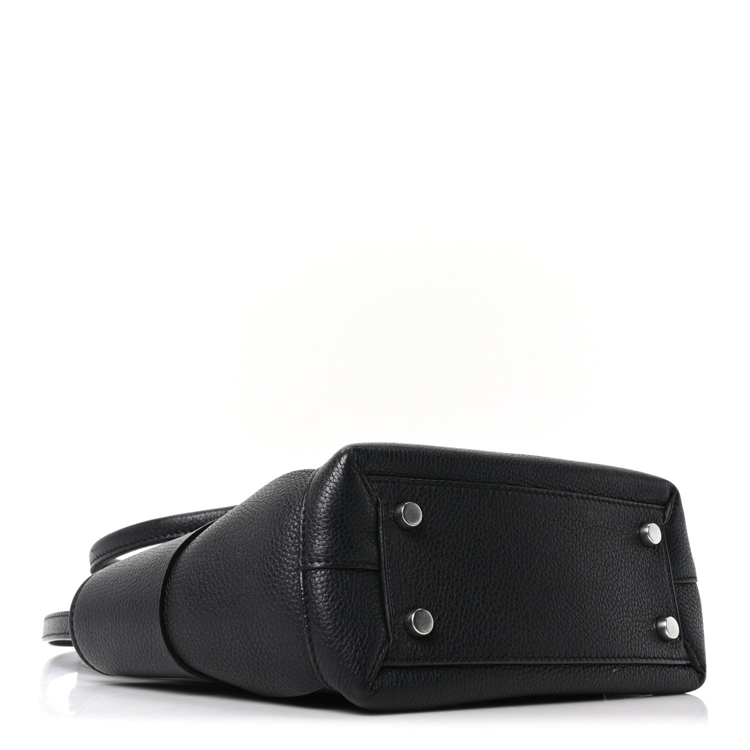Grained Calfskin Mini Maxi Intrecciato Arco 33 Black