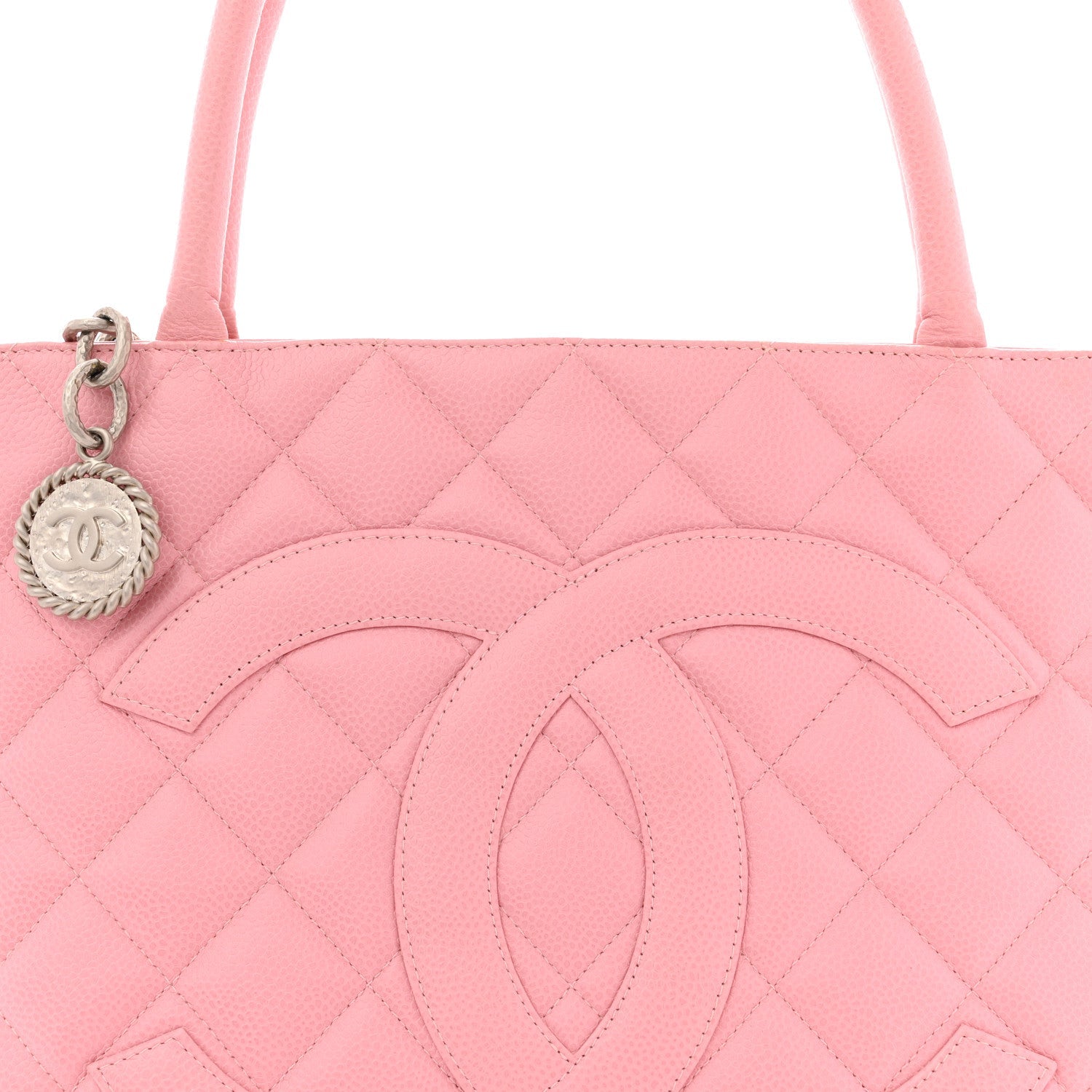 Caviar Medallion CC Tote Light Pink