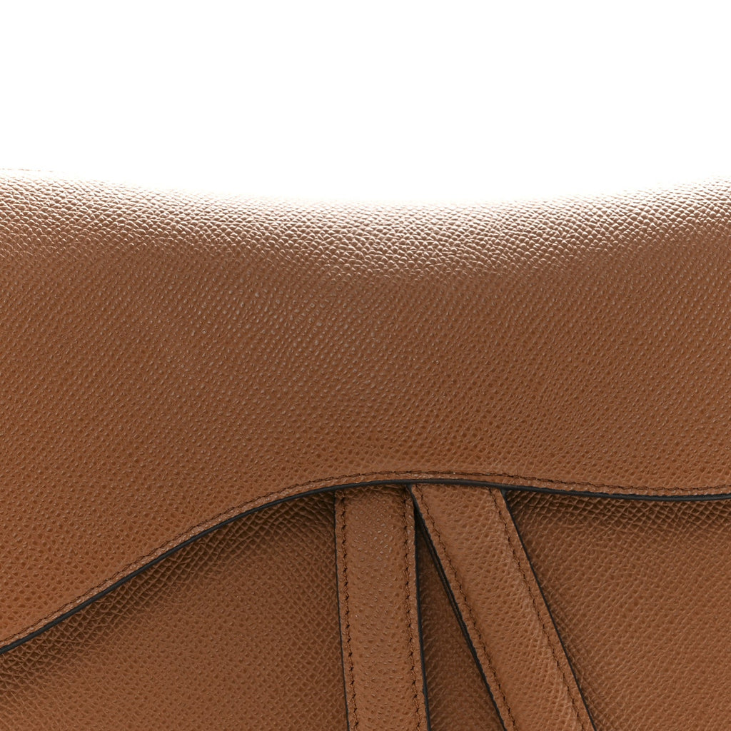 Grained Calfskin Saddle Bag Golden Saddle