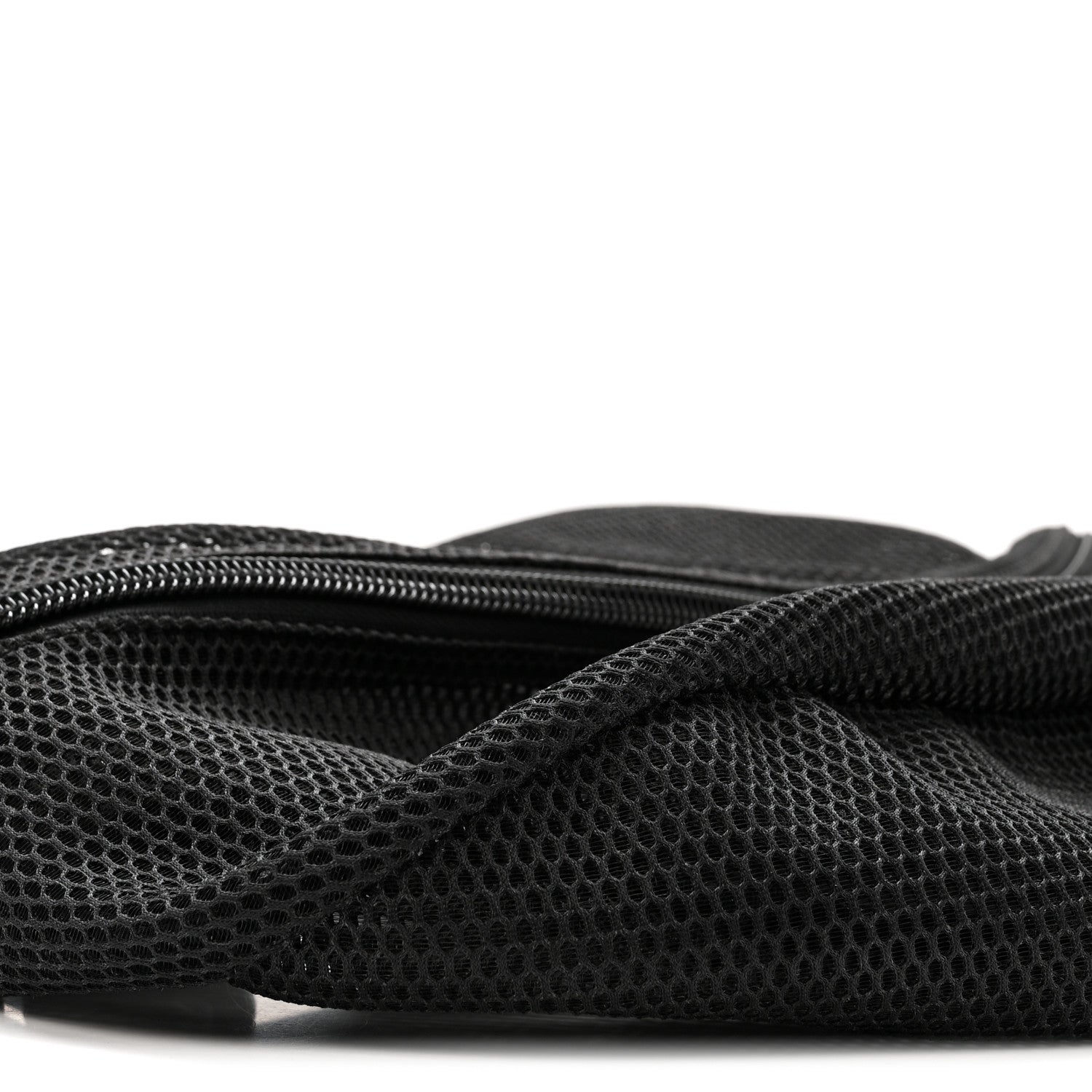 Nylon Mesh Logo Printed Attica Gym Shoulder Bag Black