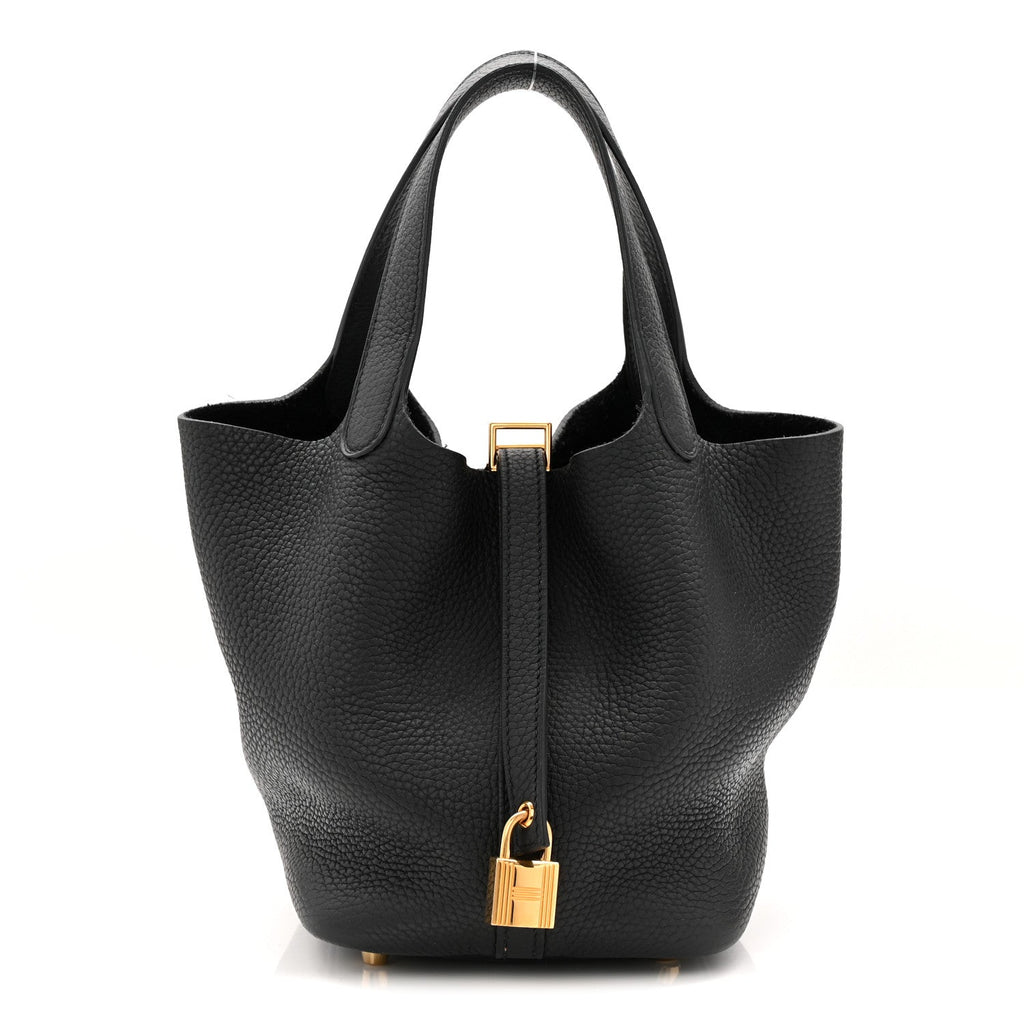 Taurillon Clemence Picotin Lock 18 PM Black