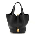 Taurillon Clemence Picotin Lock 18 PM Black