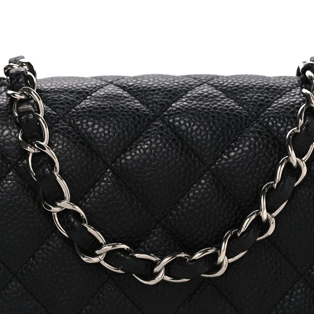 Caviar Quilted Mini Square Flap Black