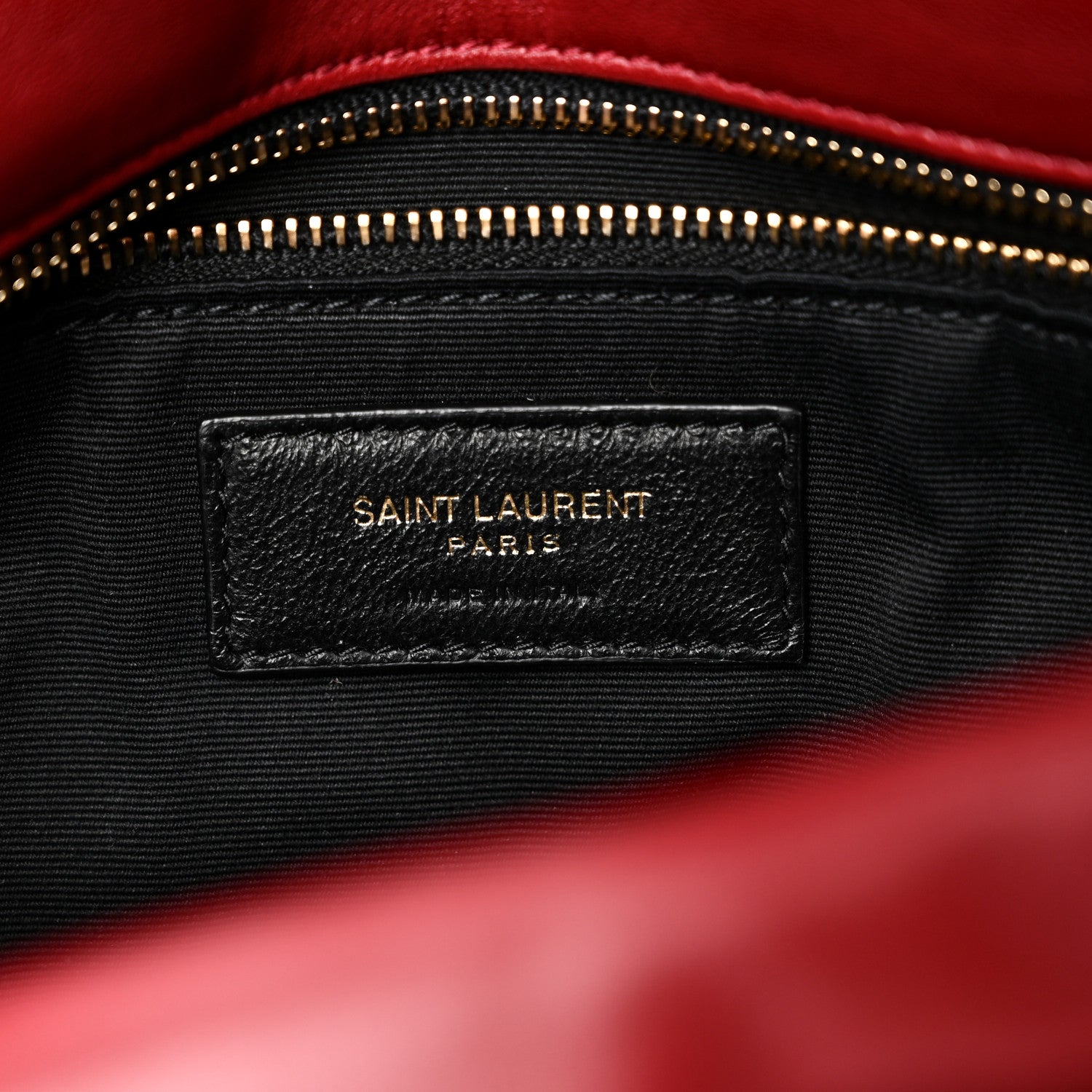 Lambskin Quilted Medium Loulou Puffer Monogram Chain Satchel Opyum Red