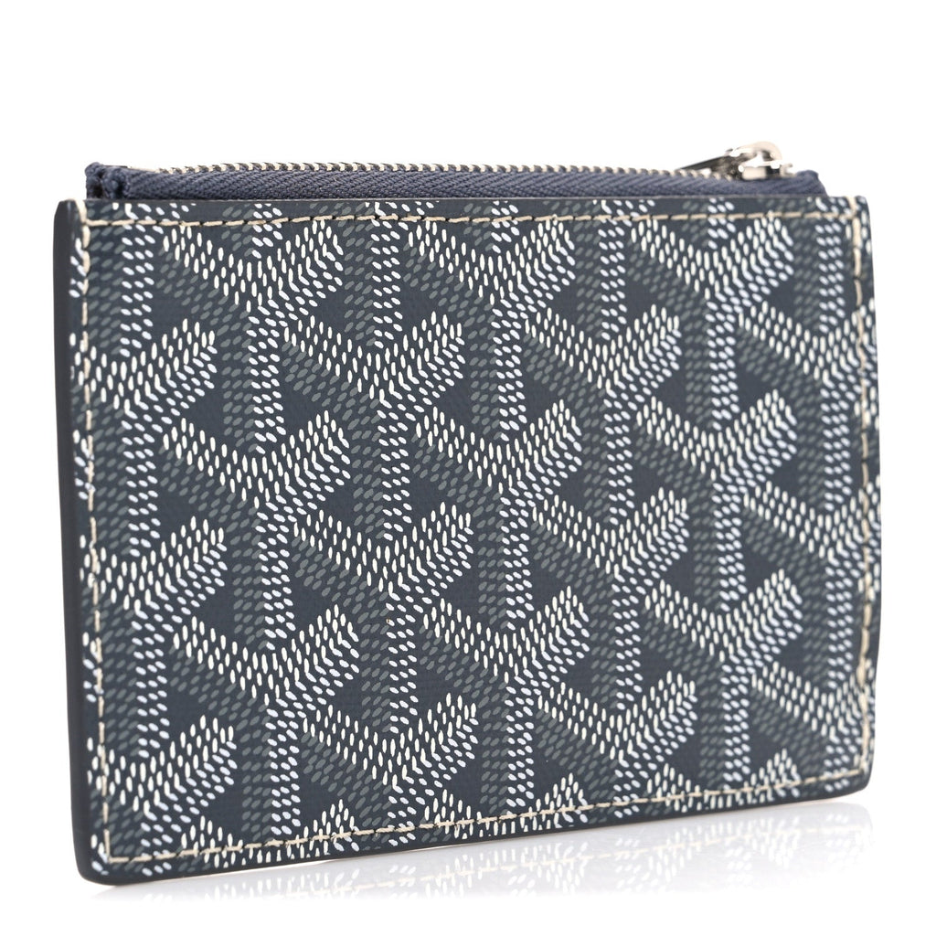 Goyardine Bourbon Zipped  Holder Grey