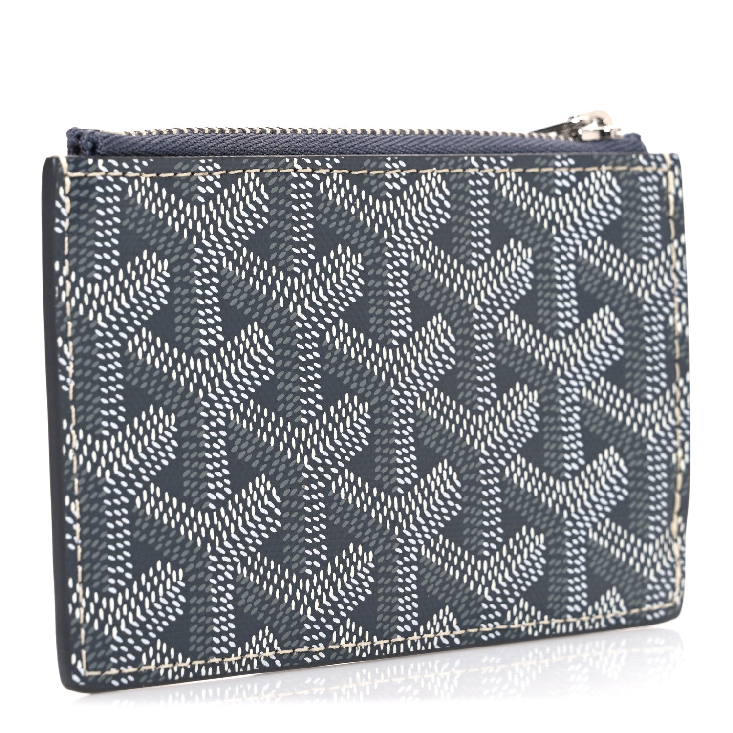 Goyardine Bourbon Zipped  Holder Grey