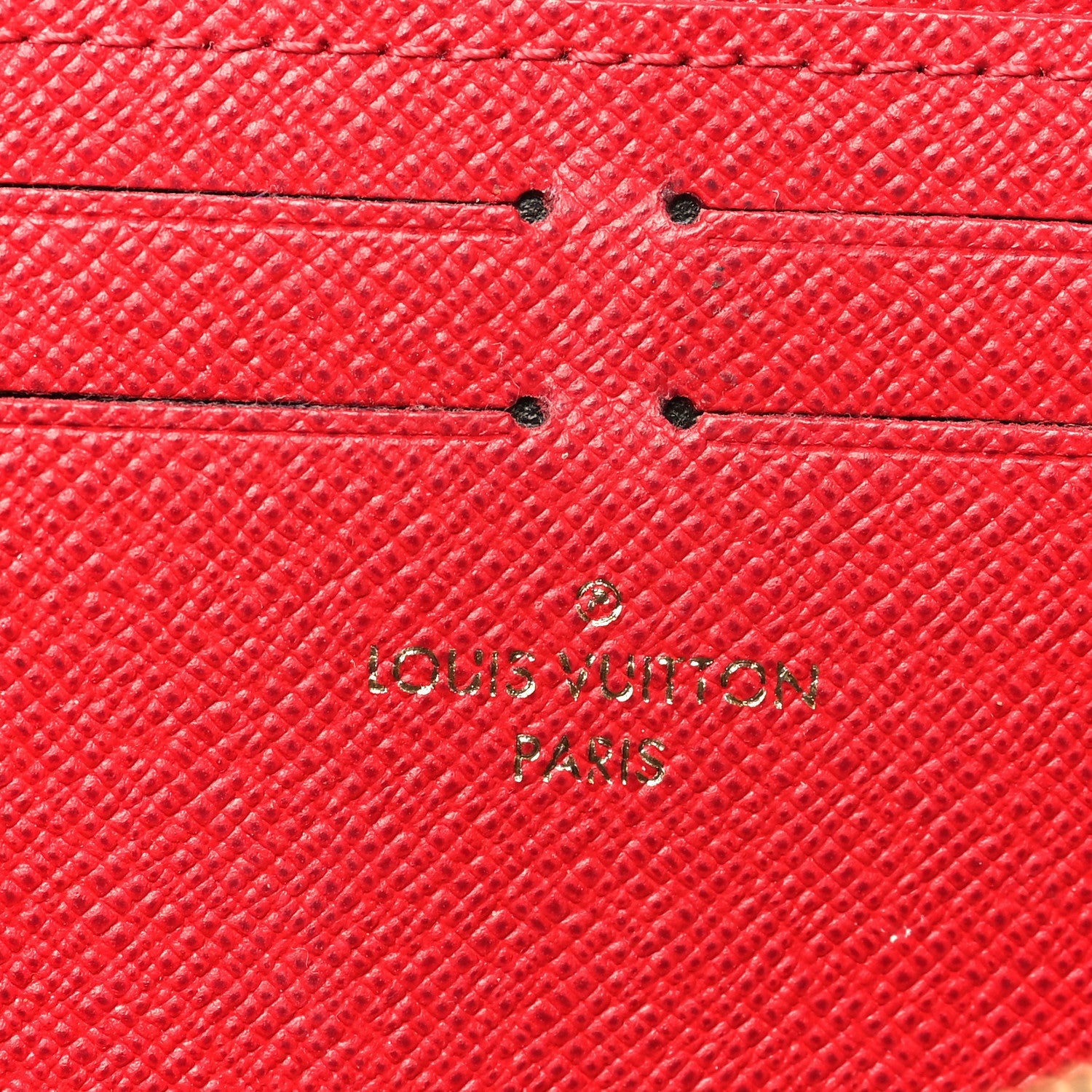 Damier Ebene Clemence Wallet Cherry