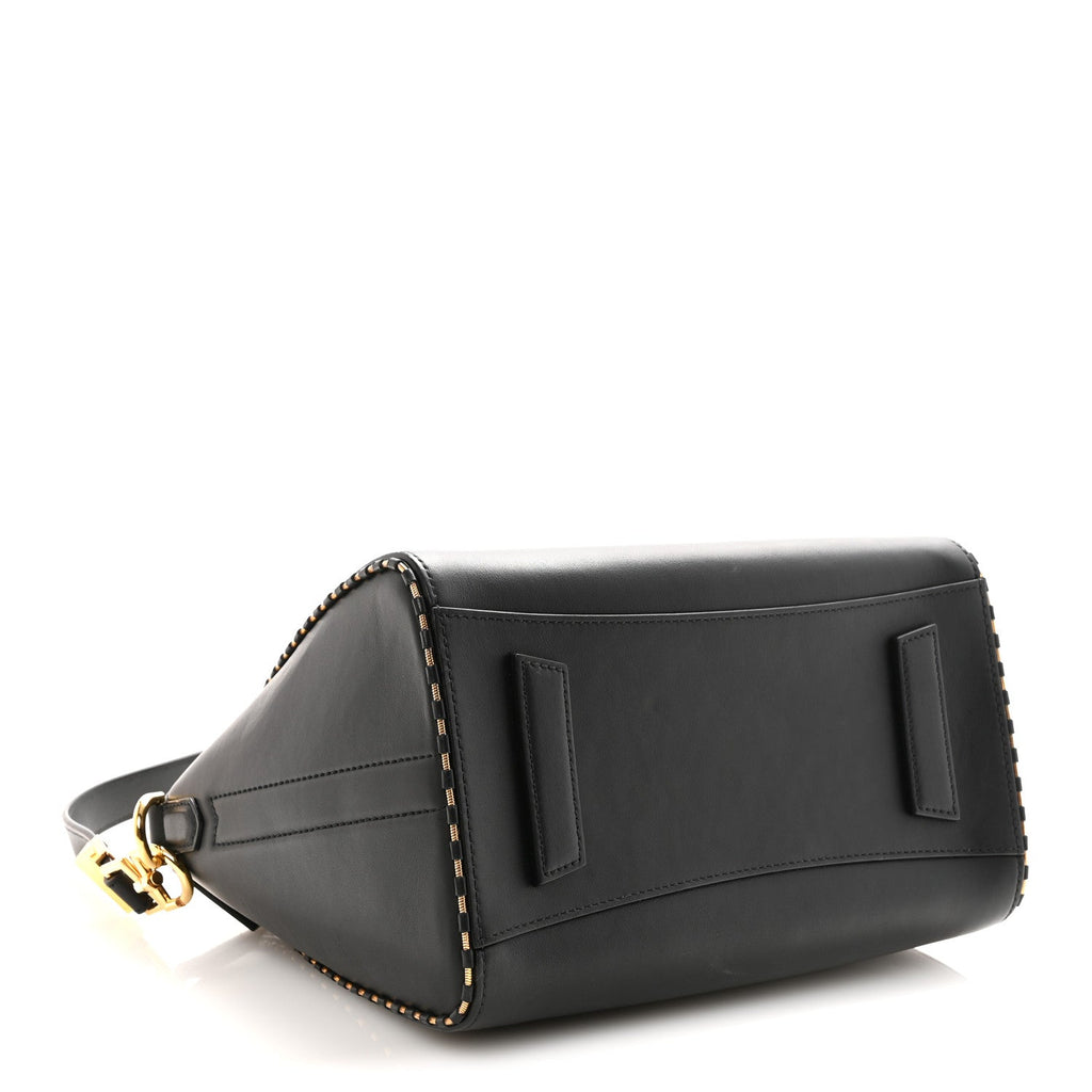 Calfskin Chain Detail Small Antigona Black