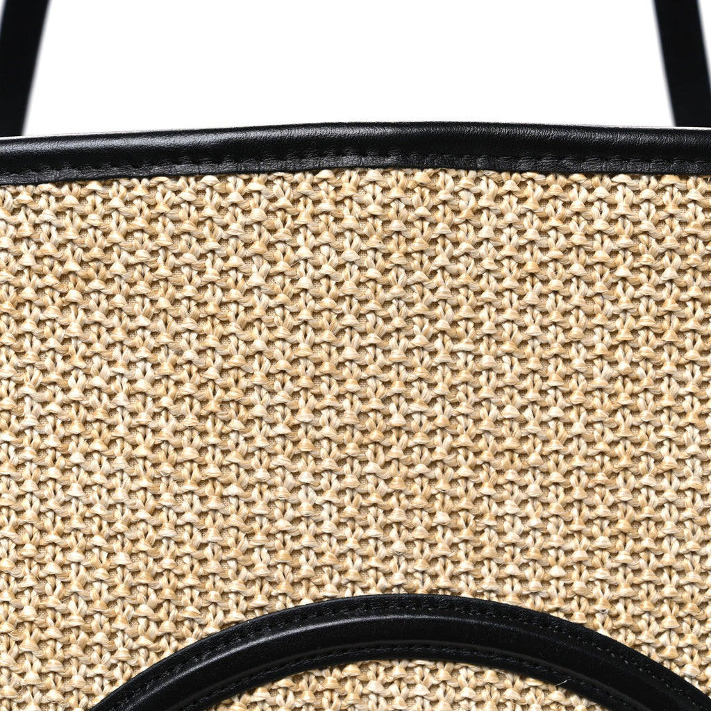 Raffia Saint Jacques Tote Black