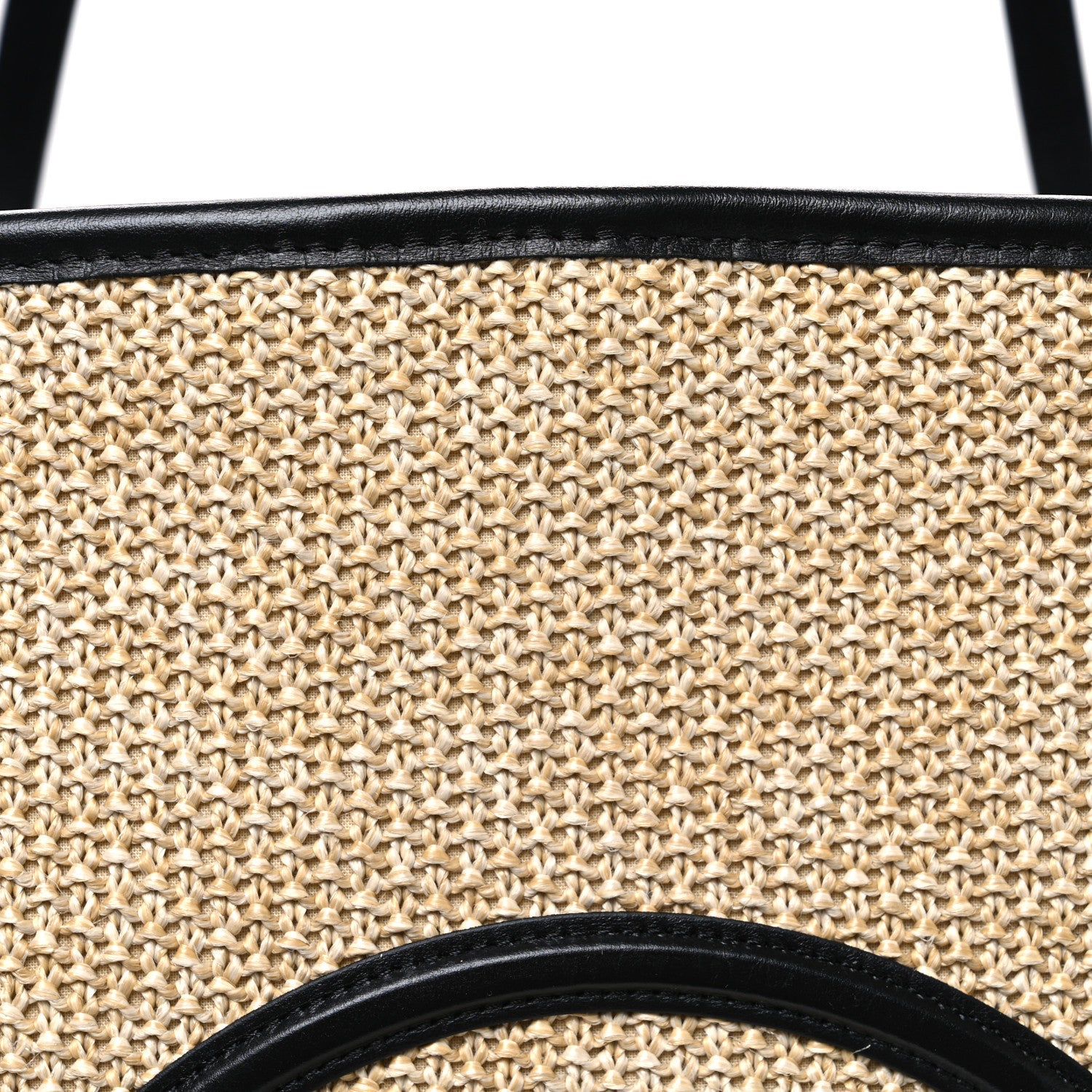 Raffia Saint Jacques Tote Black