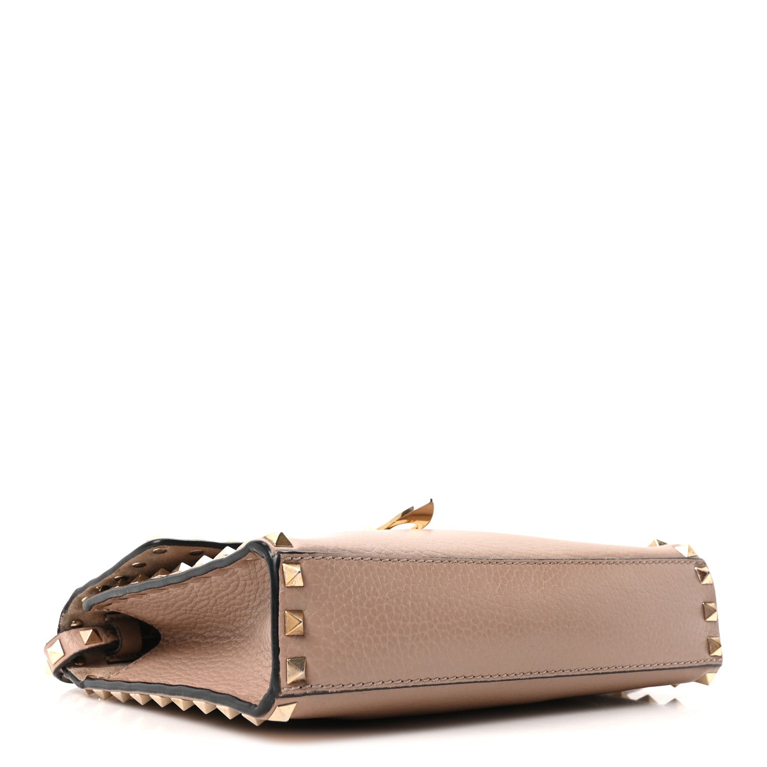 Pebbled Calfskin Medium Rockstud Flip Lock Crossbody Bag Skin Sorbet