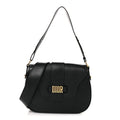 Calfskin D Fence Saddle Bag Black
