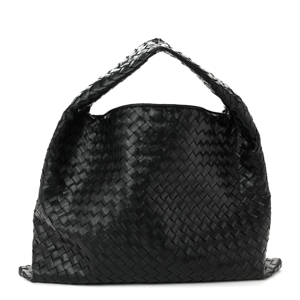 Calfskin Intrecciato Large Hop Black