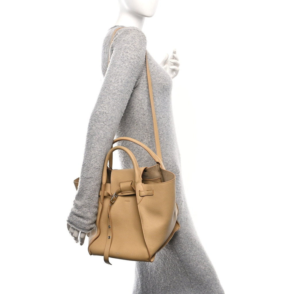 Supple Grained Calfskin Small Big Bag Sand