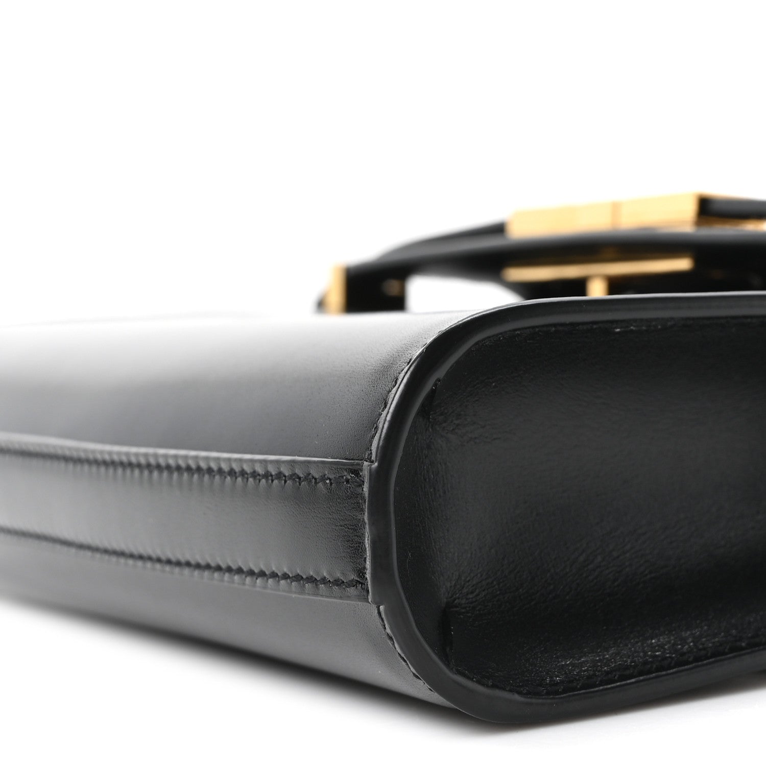 Smooth Calfskin Mini Manhattan Shoulder Bag Black