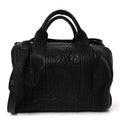 Pebbled Lambskin Rockie Black Antique Brass Hardware