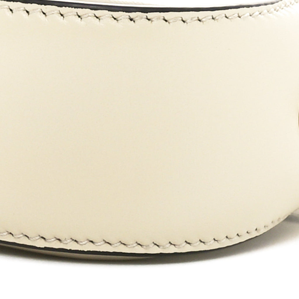 Calfskin Mini Moon Side Shoulder Bag Ivory