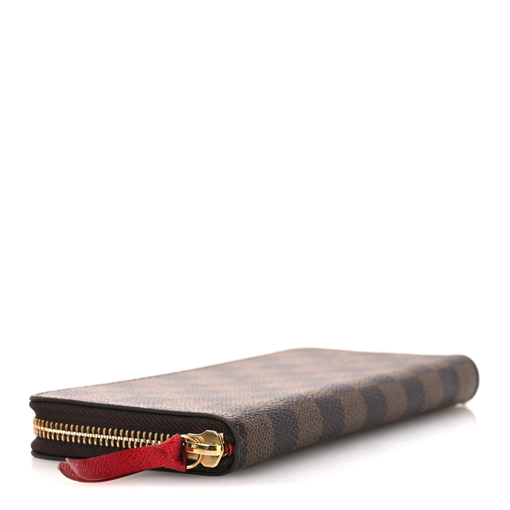 Damier Ebene Clemence Wallet Cherry