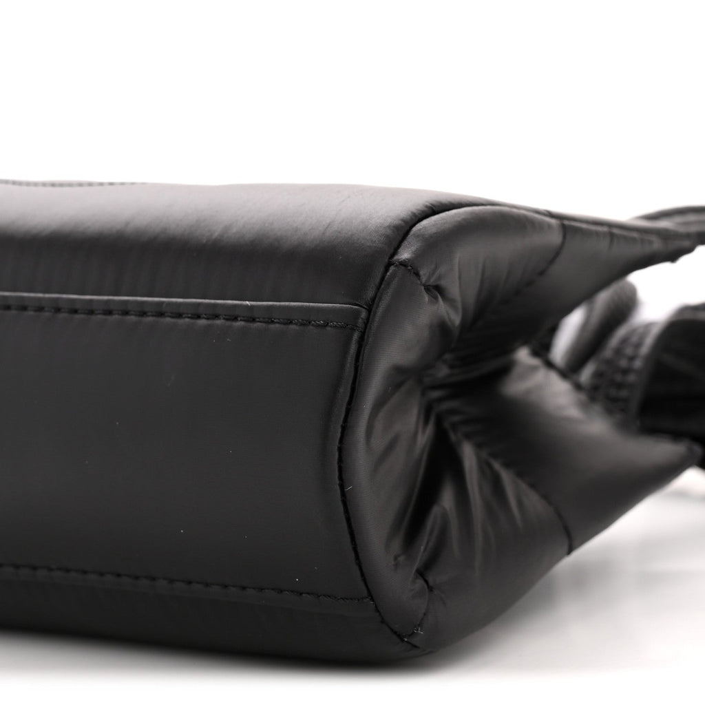 Nylon Small Puff Shopping Bag Black