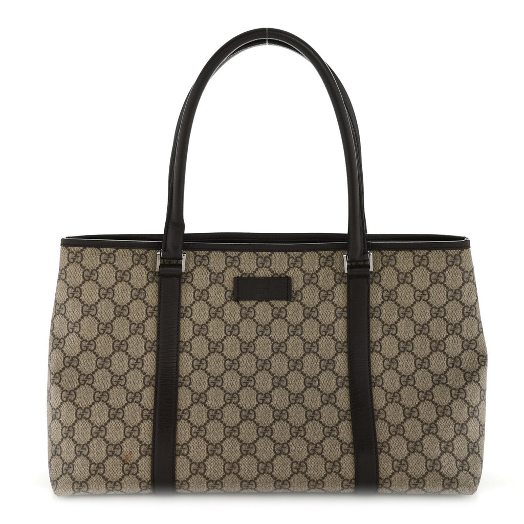 GG Plus Monogram Medium Joy Tote Dark Brown