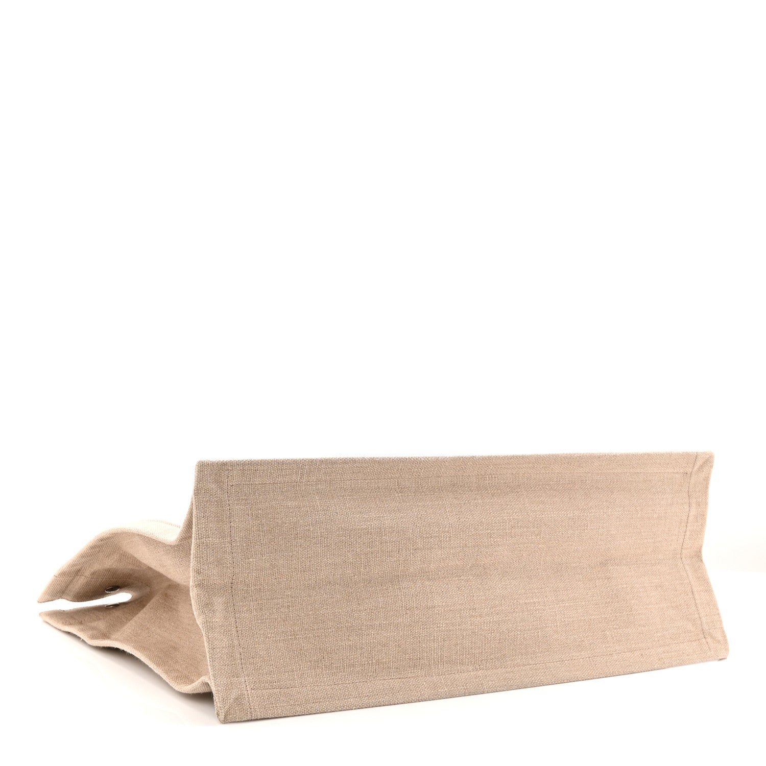 Linen Calfskin Rive Gauche Tote Greggio Natural