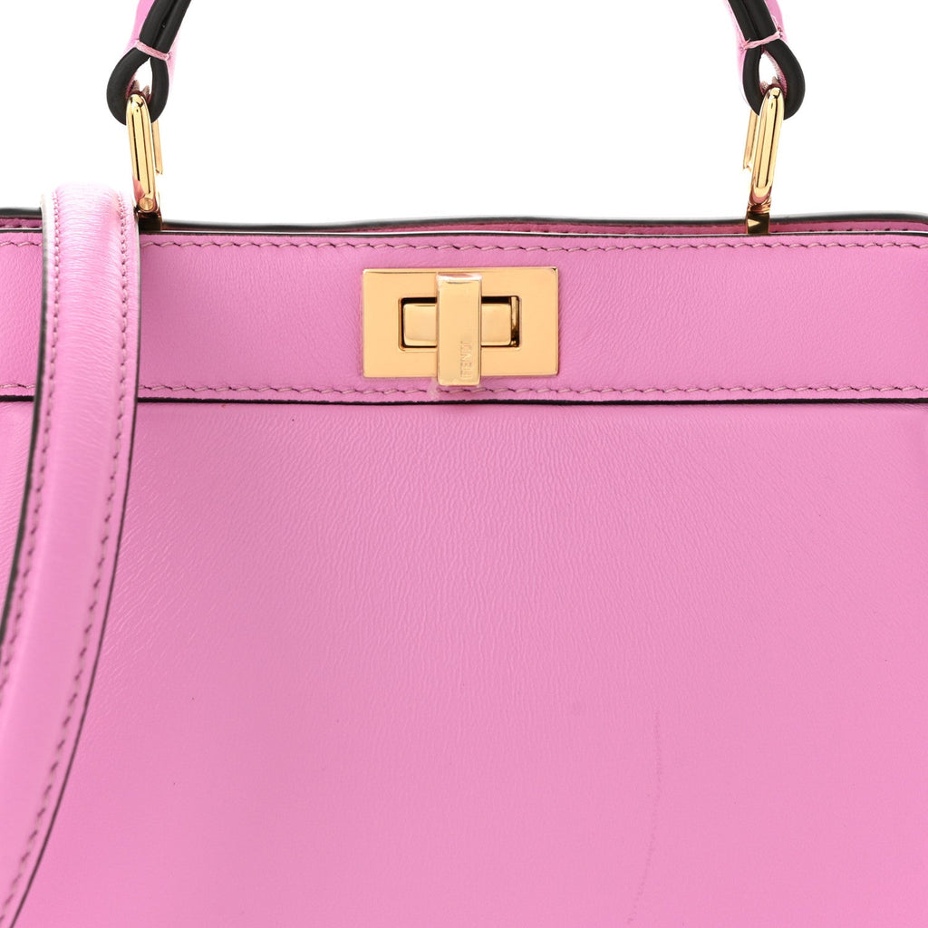 Shiny Nappa Petite Peekaboo I SEE U Satchel Rosa