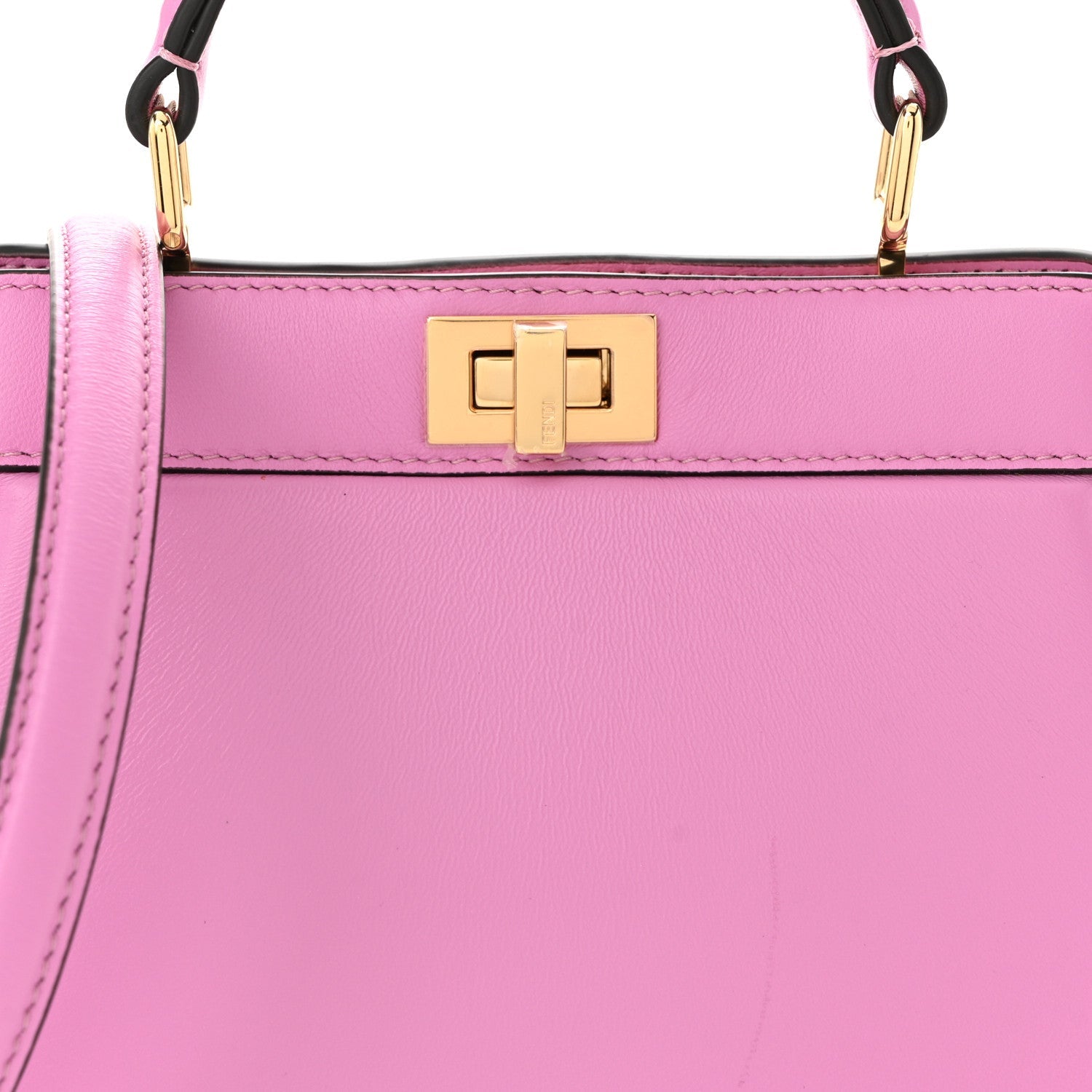 Shiny Nappa Petite Peekaboo I SEE U Satchel Rosa