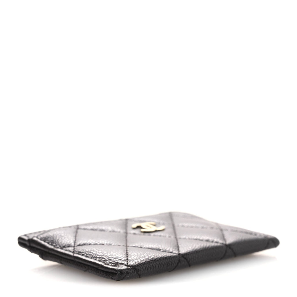 Caviar Quilted  Holder Dark Brown
