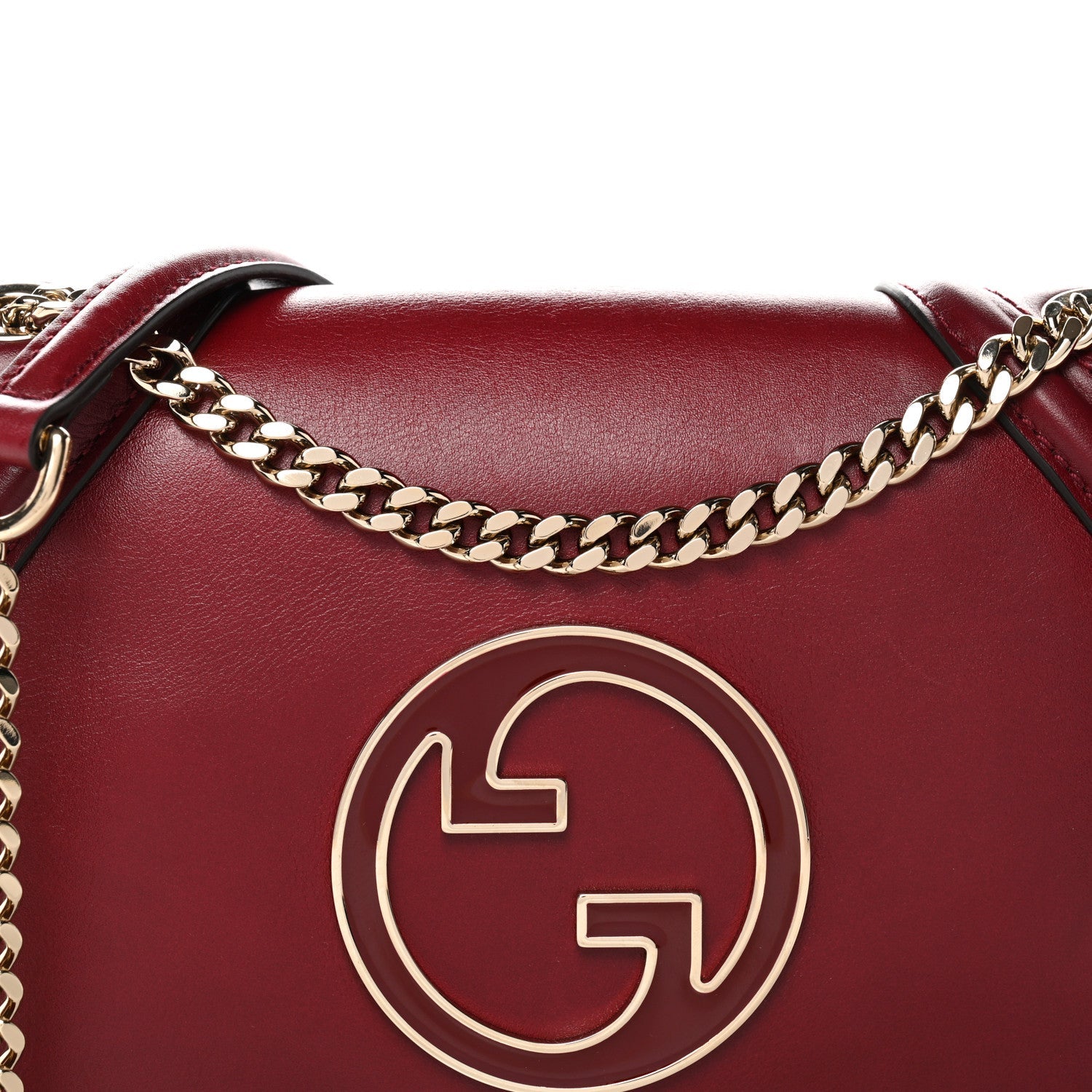 Calfskin Blondie Medium Shoulder Bag Dark Red