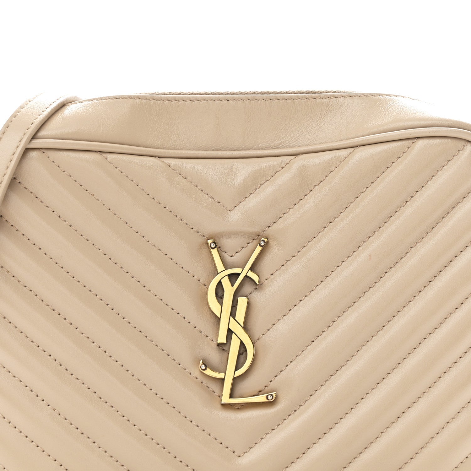 Calfskin Matelasse Monogram Lou Camera Bag Nude Powder